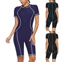 Ženski prednji zip kratki rukav kupaći kostim osip pliva surfanje WETSUIT Boyshort