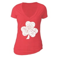 Xtrafly Odjeća ST PATRICK Dnevna majica Shamrock Clover Irska ženska majica V-izrez