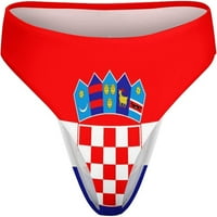 Hrvatska zastava Ženski kamenci seksi t natrag g-žice gaćice Donje rublje Panty