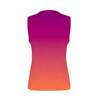 PBNBP Žene vrhovi ženski ljetni V-izrez Ombre kravate majice bez rukava bez rukava seksi tenkovi za