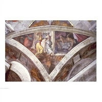 Strop sistene kapele Judith Nosio glavu holofernih postera Print Michelangelo Buonarroti - In