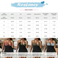 Rosfanty ženska podstavljena jedno plivanje Push Up Tummy Control Direktork suknje kupaći kupaći kostim plavi + crni m