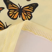 Ležerni vrhovi za žene Fit Spring Modni strip sa labavim ispisanim patchwork bluzom vrhova pulover Dame Top Yellow XL