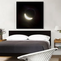 Ukupni solarni eclipse mjesec blokiranje sunčanog platna Art Print - Veličina: 36 36