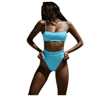 Ženski kupaći kostimi snimka dva kontrolna struka visoki trbušni bikini tankinis kupaći tužbu za žene