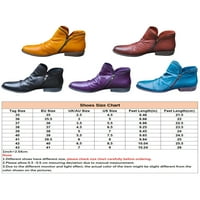 Ženske čizme za gležanj Bočni zip blok peta cipele sa cipelama za cipele za cipele Lagane kratke čizme