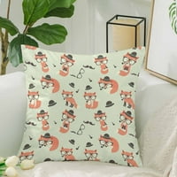 Crtani lisica lisica pokriva jastučnice za jastučnice jastuci
