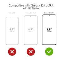 Razlikovanje Clear Shootfofofofofoff Hybrid futrola za Galaxy S Ultra 5g - TPU branik, akril zadnja,
