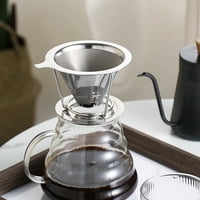 Sarkoyar Filter za kafu nehrđajući čelik Dvostruki sloj Fine mrežice bez papira Bez upotrebe za više