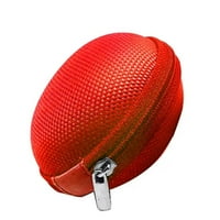 Yebay Mini okrugli slušalice uši uši USB kabel za pohranu kabela noseći torbicu za organizator slučaja, crvena