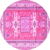 Ahgly Company u zatvorenom okrugli geometrijske ružičaste tradicionalne prostirke, 6 'okruglo
