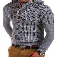 Muški pleteni džemperi zimski tople dukseve džemper v izrez Jumper vrhovi casual pulover Putno svjetlo