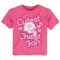 Djevojke novorođenčad ružičaste kansas načelnici CISTEST FAN Hearts Majica