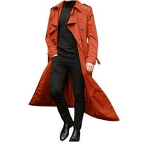 Muški lagani kaputi sa čvrstim bojama zimske modne rever jakne Ležerne duljine topli kaput