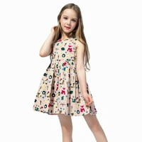 Little Girls Haljina Toddler Summer bez rukava Moda Slikarstvo Princess Haljina Modna odjeća Djeca Baby