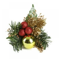 Božićne bobice Berry Stems Pine Podružnice i umjetni borovi konus Bijeli Holly Spratvice Vice za zimske