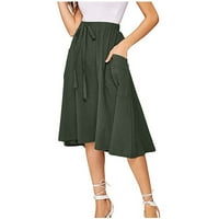 Shomport suknje za žene visokokvaspektirane klizave klizave klizne suknjene suknjene suknje u boji uzorne udobne ljetne casual suknje