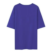 Ženska ljetna majica Casual okrugla vrhova vrata modna labava ispisana bluza s kratkim rukavima l