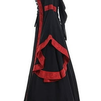 Ženska vintagena duljina podne duljine gotičke haljine dugih rukava