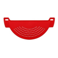 Yuehao Kuhinjski uređaji Hrana Silikonska obloga za rezanci za odvod protiv prolivanja Posebna drenaža kuhinja na kuhinji i bar za rub odvoda crvena