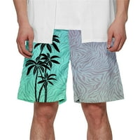 Muška ploča Shorts Moda Casual Trendy Ugodna kokosova drveće Ležerne prilike za plažu Elastični struk