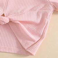 Toddler novorođenčad djevojčice ljetne trakne čvrste kratke rukave vrhunske majice + kratke hlače odjeća
