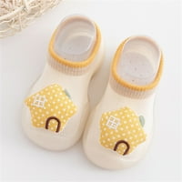 Ealeyy Toddler Cipele Slatki uzorak Colorblock Baby Cipele za mališana bijela 26