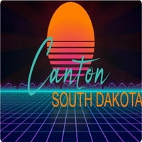 Kanton Južni Dakota Vinil Decal Stiker Retro Neon Dizajn