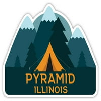 Pyramid Illinois Suvenir Frižider magnet Kamp TENT dizajn