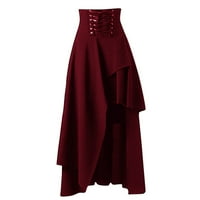Mrat ženske suknje za žene žene gotičke slojevine punkene suknje za žene čipke nepravilne zabave dugi