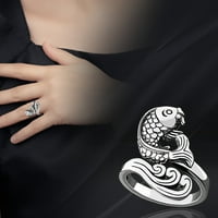 Heiheiup nakit vuneni dodaci za ples Party Podesivi prsten za prsten za prsten retro linija poklon životinja