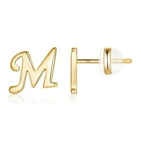 Yubnlvae Minđuše pribor Naušnice pozlaćene ženske abecede sa zlatnim naušnicama zlatne opreme