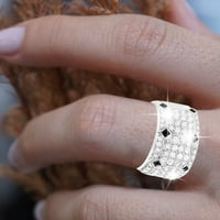 Nakit za rinestone Zircon Women Modni trend Cijeli dijamantni zircon ring dame Jewelry Diamond prstenovi za žene Podesive veličine otvaranja prstena