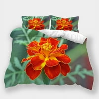 3D cvjetni tisak posteljina Poklopac posteljina narančasto cvijeće prekrivača Luksuzna žena Početna Tekstil Visokokvalitetni krevet, Kalifornija King