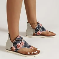 Sandale za žene Leopard Roman Sliper Dressing Summer Flip Flop Sandale Comfy patentni gladijator Sandal