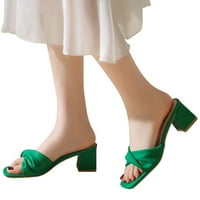 Ženske sandale srednje pete pete pune boje otvorene prste casual cipele