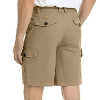 Muškarci Teretni kratke hlače ispod $ punog džepa dugmeta sa zatvaračem Elastični struk Sportske kratke
