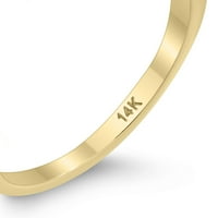 Ženski rubin i dijamantski kanal koji se postavljaju prsten za smeće u 14K žutom zlatu