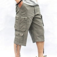 Yievt baggy cargo hlače muškarci ljetne hlače s više džepnim zatvaračem ravna cijev casual ravna odjeća
