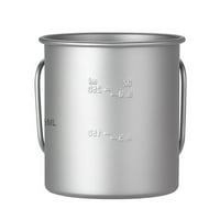 Walmeck 375ml Ultralight Titanium Cup prijenosni kamp Piknik Čaj za kavu Šalica sa poklopcem i sklopivim ručkama