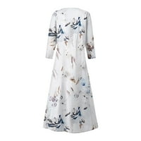 SendKeelSumper haljina za žene Ležerne prilike tiskane udobne modne duljine Džepne haljine