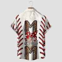 Majica 3D bejzbol pritiska muške kratke rukavske majice za tiskane majice Muške košulje Ležerne prilike
