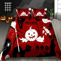 Sretan odijelo za pokrivanje noćenika za Noć vještica crno i crveno cool kućni tekstil Poklopac posteljina,