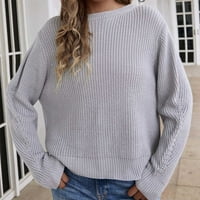 Voncos lagani kardigan džemperi za žene - dugih rukava Okrugli izrez labavi ležerni na klirensu Otvoreni