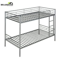 Bellemave Metal Twin preko dvostrukih kreveta s krevetom s ljestvicom, Guardrail, može se podijeliti
