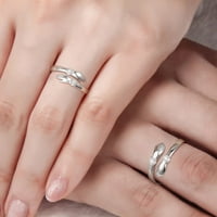 Zagrljaji za žene Teen Gilrs S sterling srebrni podesivi prsten nakit majki dan rođendanski pokloni