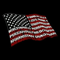 Pop umjetnost Ženska riječ umjetnička dukserica sa kapuljačom -američkim ratovima Tribute Flag