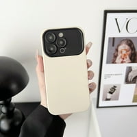 Za iPhone 12, Slim fotoaparat Zaštita za zaštitu od udara TPU branik protiv pad silikonske gumene futrole zaštitna kožna poklopac za dodir za telefon za iPhone 12, bijeli + crni