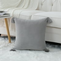 Velvet bacač jastuk sa tasselom, četverokutni jastučni jastuk za jastuk