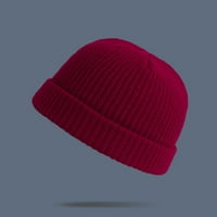Yubnlvae bejzbol kaps unise modni topli zimski ležerni pleteni šešir čvrste boje Sve utakmice debeli